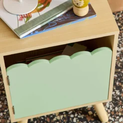 sweeek Comodino per bambini decorazione legno 1 anta