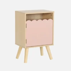 Comodino per bambini decorazione legno 1 anta