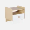 sweeek Comodino per bambini effetto legno, bianco
