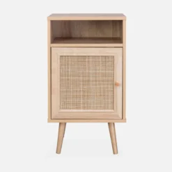 sweeek Comodino scandinavo in vimini
