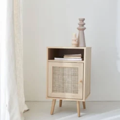 sweeek Comodino scandinavo in vimini