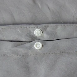 sweeek Completo letto in poliestere reversibile stampato zebrato 2 posti grigio