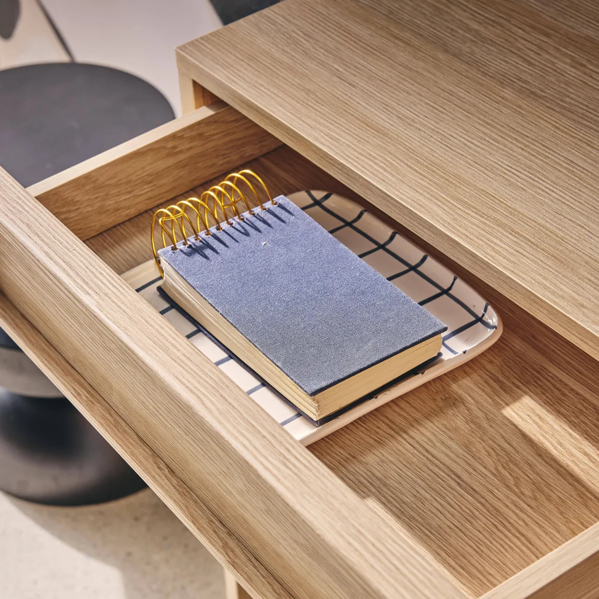 sweeek Console effet legno 2 cassetti e ripiano, 100cm