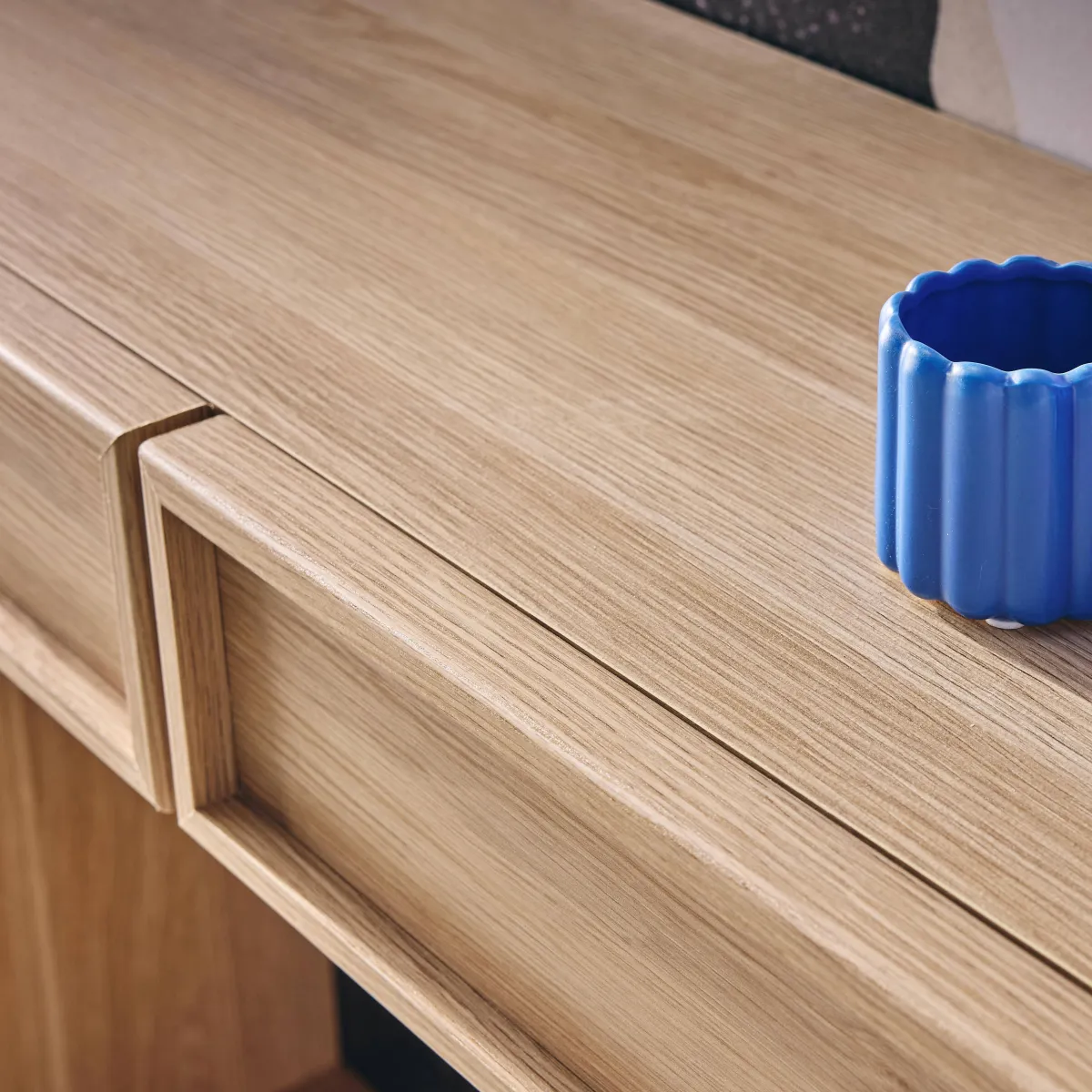 sweeek Console effet legno 2 cassetti e ripiano, 100cm