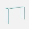 Console rettangolare in cristallo temperato, 110cm