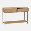 sweeek Consolle a spina di pesce con effetto legno, 110cm