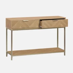 sweeek Consolle a spina di pesce con effetto legno, 110cm