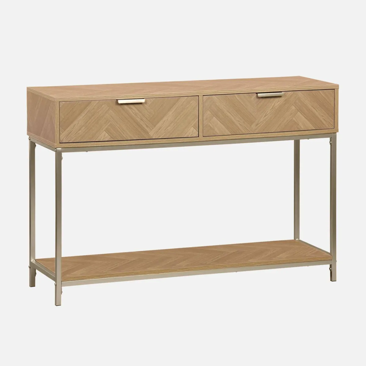sweeek Consolle a spina di pesce con effetto legno, 110cm