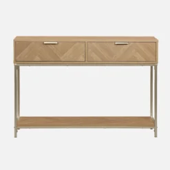 sweeek Consolle a spina di pesce con effetto legno, 110cm