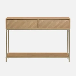sweeek Consolle a spina di pesce con effetto legno, 110cm