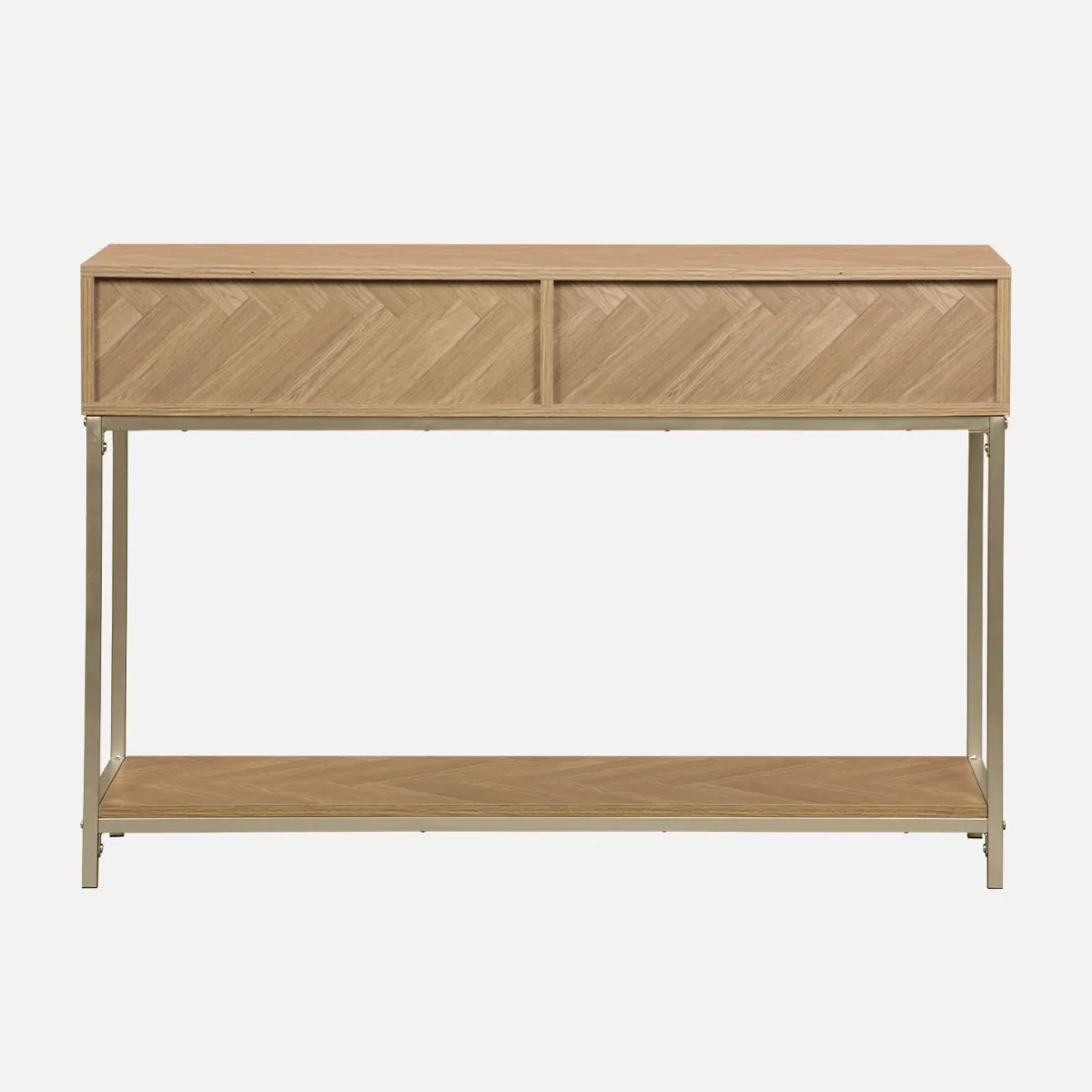 sweeek Consolle a spina di pesce con effetto legno, 110cm