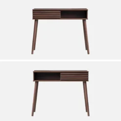 sweeek Consolle con 2 cassetti effetto legno naturale, 100cm