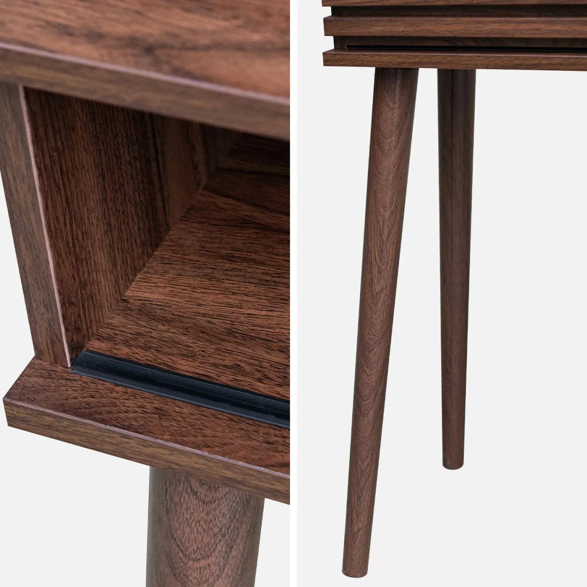 sweeek Consolle con 2 cassetti effetto legno naturale, 100cm