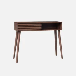 sweeek Consolle con 2 cassetti effetto legno naturale, 100cm
