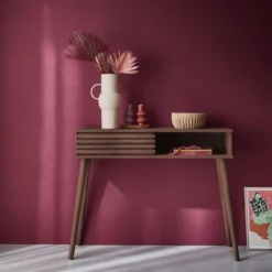 sweeek Consolle con 2 cassetti effetto legno naturale, 100cm