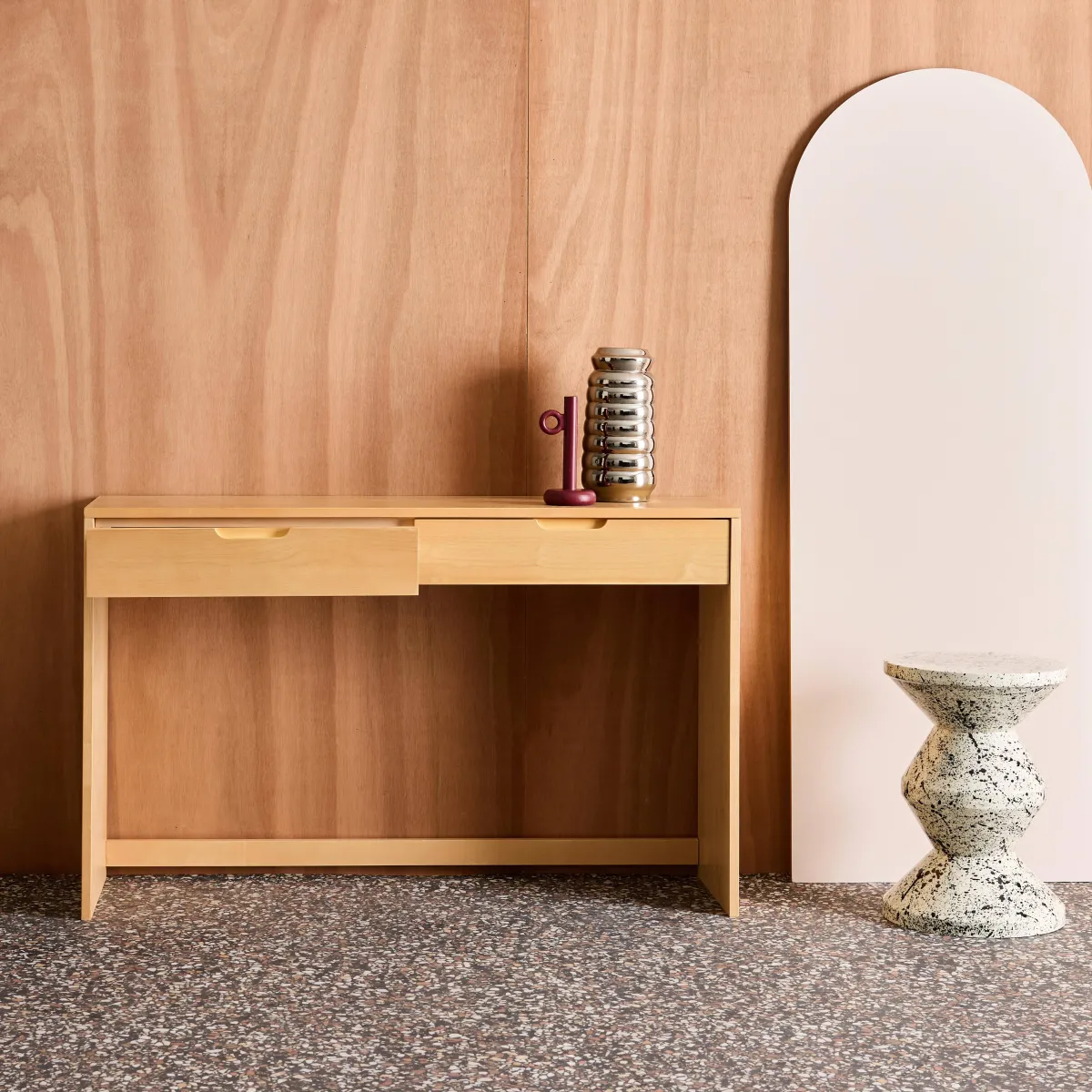 sweeek Consolle in legno 2 cassetti, 120cm