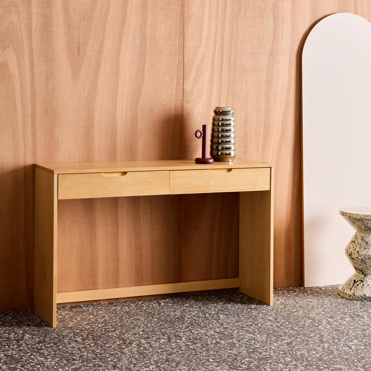 sweeek Consolle in legno 2 cassetti, 120cm