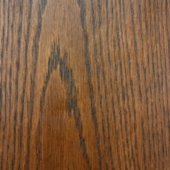 Consolle ovale in legno di hevea impiallacciato rovere