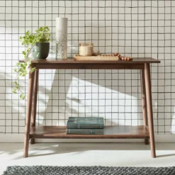 sweeek Consolle scandinava effetto legno di noce, 110cm