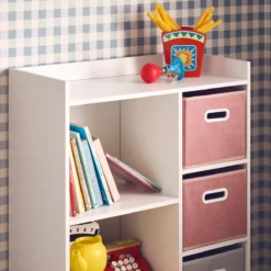 sweeek Contenitore per bambini con 4 cestini in velluto