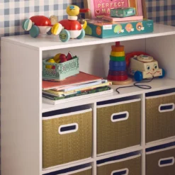 sweeek Contenitore per bambini con 6 cestini in fibra vegetale