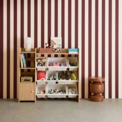 Contenitore per bambini con 9 contenitori, 4 ripiani, 1 anta