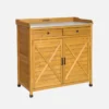 sweeek Contenitore, tavolo da vaso in legno di abete, 2 ante, 2 cassetti