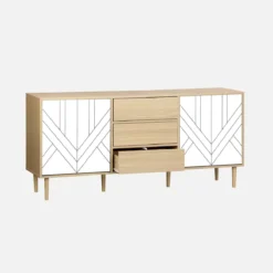 sweeek Credenza a 2 ante effetto legno, 160cm