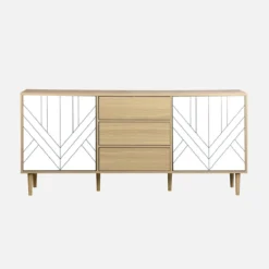 sweeek Credenza a 2 ante effetto legno, 160cm