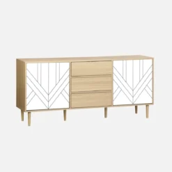 sweeek Credenza a 2 ante effetto legno, 160cm