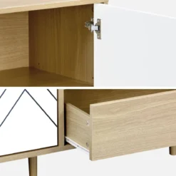 sweeek Credenza a 2 ante effetto legno, 160cm