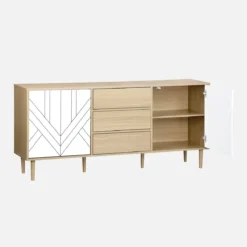 sweeek Credenza a 2 ante effetto legno, 160cm