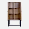 sweeek Credenza a 2 ante in canna e legno, 165cm