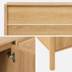 sweeek Credenza decorazione legno 3 ante 140cm