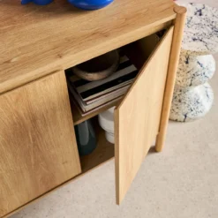 sweeek Credenza decorazione legno 2 ante 80cm