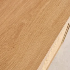 sweeek Credenza decorazione legno e canna 3 ante 120cm