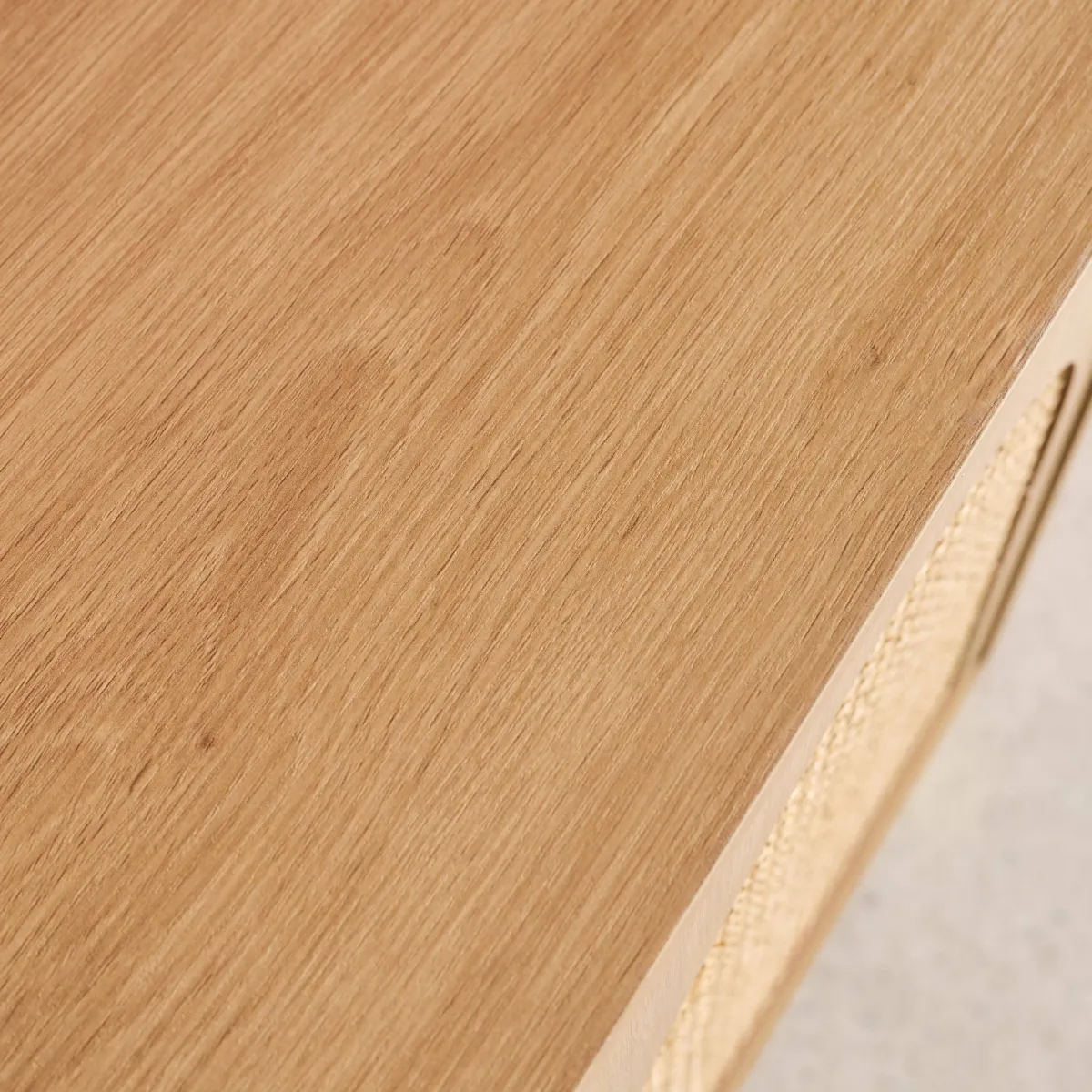 sweeek Credenza decorazione legno e canna 3 ante 120cm