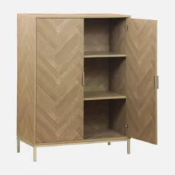sweeek Credenza effetto legno a 2 ante, 80cm