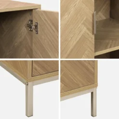sweeek Credenza effetto legno a 2 ante, 80cm