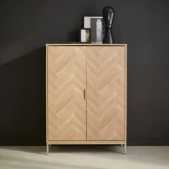 sweeek Credenza effetto legno a 2 ante, 80cm