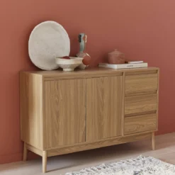 sweeek Credenza effetto legno a 2 ante, 120cm