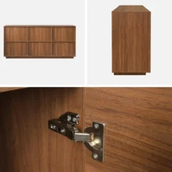 sweeek Credenza effetto legno 3 ante, 160cm