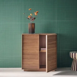 sweeek Credenza effetto legno 2 ante 80 cm