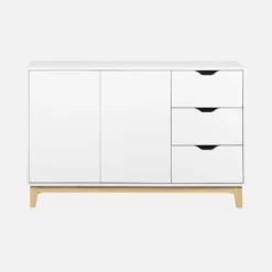 sweeek Credenza effetto legno con gambe in legno 2 ante, 120cm