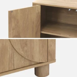 sweeek Credenza effetto legno di mango 4 ante, 155cm