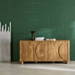 sweeek Credenza effetto legno di mango 4 ante, 155cm