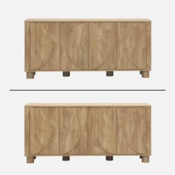 sweeek Credenza effetto legno di mango 4 ante, 155cm