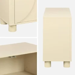 Credenza effetto legno di mango 4 ante, 155cm