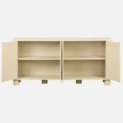 Credenza effetto legno di mango 4 ante, 155cm