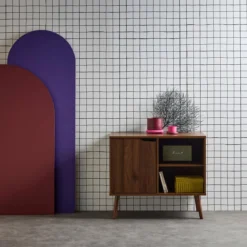 sweeek Credenza effetto 1 anta, 2 ripiani, 80cm
